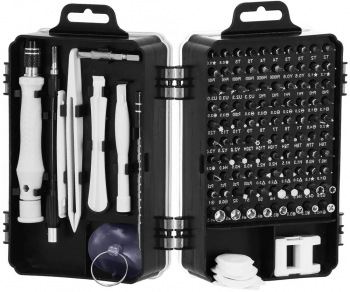 Set surubelnite de precizie Springos 117 piese otel/plastic negru 