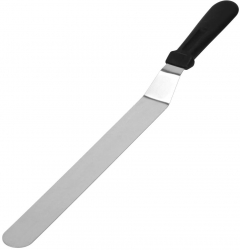 Spatula cofetarie 42 x 3 cm argintiu / negru 