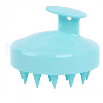 Dispozitiv pentru masaj capilar - Perie din silicon pentru curatarea si samponarea scalpului tonic capilar verde 