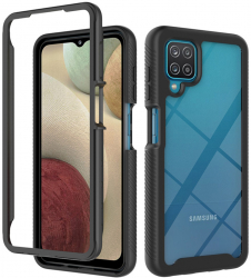 Husa pentru Samsung Galaxy A12/A12 Nacho + Folie Policarbonat Black 