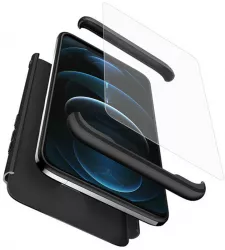 Husa pentru Iphone 12 Pro Max + Folie Plastic Black 