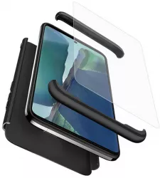 Husa Protectie pentru Samsung Galaxy Note 20 4G/Note 20 5G + Folie Heavy Duty O6294 Plastic Negru 