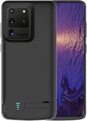 Carcasa de protectie compatibila cu Samsung Galaxy S20 Ultra cu Baterie de 6000mAh Metal Power Pro H369 Metal Negru 
