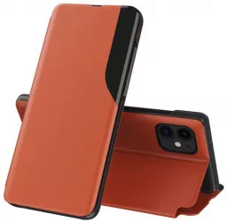 Husa pentru iPhone 12 mini Piele ecologica Orange 