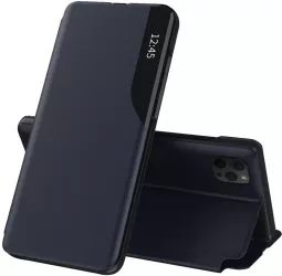 Husa Protectie pentru iPhone 12 Pro Max Precision Cut eFold Series O5996 Piele ecologica Dark Blue
