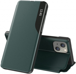 Husa Protectie pentru iPhone 13 mini Ergonomic eFold Series O6185 Piele ecologica Dark Verde 