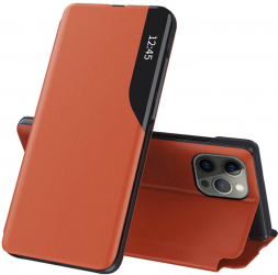 Carcasa de protectie compatibila cu iPhone 13 Pro Piele ecologica Portocaliu 