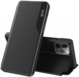 Husa pentru iPhone 13 Pro Max Piele ecologica Black 