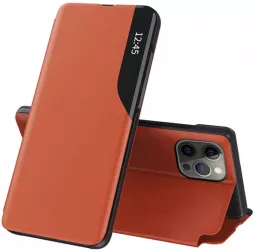 Husa Protectie pentru iPhone 13 Pro Max Precision Fit eFold Series O6172 Piele ecologica Portocaliu 