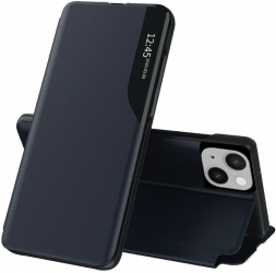 Husa de protectie compatibila cu iPhone 14 Plus Piele ecologica Albastru 