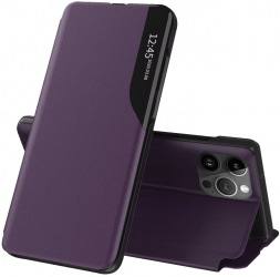 Husa de protectie compatibila cu iPhone 14 Pro Max Piele ecologica Mov 
