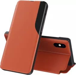Husa Protectie pentru iPhone XS Max Heavy Duty eFold Series O5964 Piele ecologica Portocaliu 