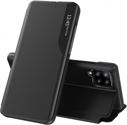 Husa Protectie pentru Samsung Galaxy A12/A12 Nacho Heavy Duty eFold Series O5939 Piele ecologica Negru 