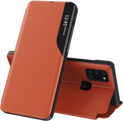 Husa pentru Samsung Galaxy A21s Piele ecologica Orange 
