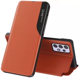 Husa Protectie pentru Samsung Galaxy A32 5G Precision Fit eFold Series O5912 Piele ecologica Portocaliu 