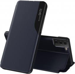 Husa pentru Samsung Galaxy S21 5G Piele ecologica Dark Blue 