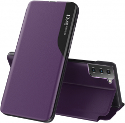 Husa Protectie pentru Samsung Galaxy S21 5G Precision Fit eFold Series O5775 Piele ecologica Purple 