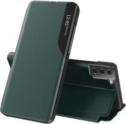 Husa de protectie compatibila cu Samsung Galaxy S21 5G Piele ecologica Verde 
