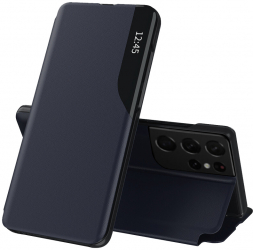 Husa pentru Samsung Galaxy S21 Ultra 5G Piele ecologica Dark Blue 