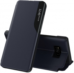 Husa de protectie compatibila cu Samsung Galaxy S8 Plus Piele ecologica Albastru 