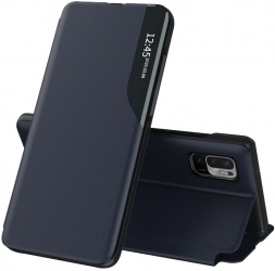 Husa Protectie pentru Xiaomi Rosumi Note 10 5G/Poco M3 Pro 5G Precision Fit eFold Series O6163 Piele ecologica Dark Blue 