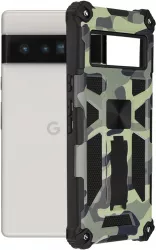 Husa Cu Grad Ridicat de Protectie pentru Google Pixel 6 Pro Elite Content B3753 Thermoresistant plastic Camo Lime 