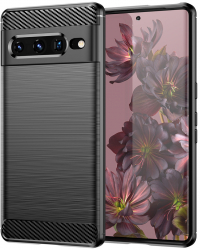 Husa pentru Google Pixel 7 Pro Techsuit Carbon Silicone Black 