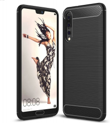 Husa pentru Huawei P20 Pro Techsuit Carbon Silicone Black 