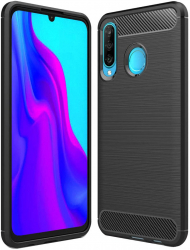 Husa pentru Huawei P30 Lite/P30 lite New Edition Techsuit Carbon Silicone Black 