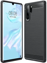 Husa pentru Huawei P30 Pro/P30 Pro New Edition Techsuit Carbon Silicone Black 