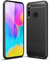 Husa Protectie pentru Huawei P40 Lite E Elite Armor Carbon Silicone O3994 Termoplastic Negru 
