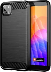 Husa pentru Huawei Y5p Techsuit Carbon Silicone Black 