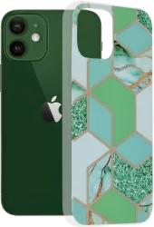 Husa de protectie compatibila cu iPhone 12/Pro PU Verde 