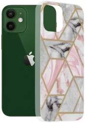 Husa pentru iPhone 12/12 Pro Techsuit Marble Series Pink Hex 