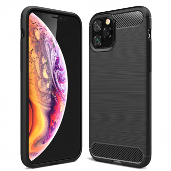 Husa pentru iPhone 12 Pro Max Techsuit Carbon Silicone Black 