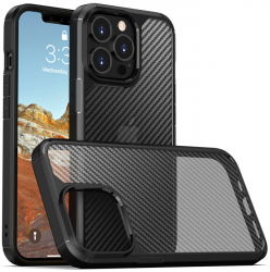 Husa pentru iPhone 13 Pro Carbon Fuse Poliuretan Black 