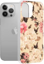 Husa pentru Apple iPhone 13 Pro Max Techsuit Marble Series Mary Berry Nude 