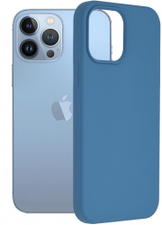 Husa de protectie compatibila cu iPhone 13 Pro Max Soft Silicon Albastru 
