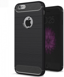 Husa pentru iPhone 6 Plus/6s Plus Techsuit Carbon Silicone Black 