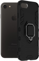 Husa pentru iPhone 7/8/SE 2 SE 2020/SE 3 SE 2022 Silicone Shield Metal Black 