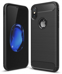 Husa Protectie pentru iPhone X/XS Elite Armor Carbon Silicone O3979 Termoplastic Negru 