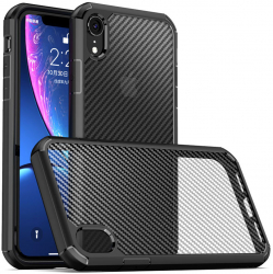 Husa pentru iPhone XR Carbon Fuse Poliuretan Black 