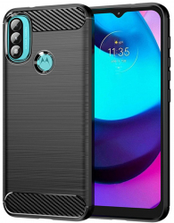 Husa pentru Motorola Moto E20/Moto E30/Moto E40 Techsuit Carbon Silicone Black 