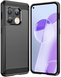 Husa pentru OnePlus 10 Pro Techsuit Carbon Silicone Black 