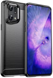 Husa Protectie pentru Oppo Find X5 Pro Lightweight Carbon Silicone G2809 Termoplastic Negru 