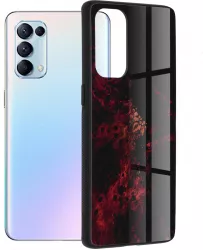 Husa Protectie pentru Oppo Reno5 Pro 5G Heavy Duty Glaze Series O4403 Lexgard Rosu Nebula 