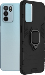 Husa Protectie pentru Oppo Reno6 5G Precision Cut Silicon Flexe Shield O5135 Metal Negru 