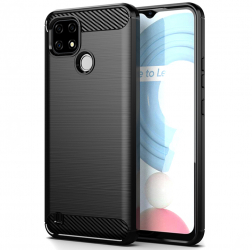 Husa pentru Realme C21 Techsuit Carbon Silicone Black 