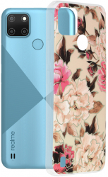 Husa de protectie compatibila cu Realme C21Y/C25Y PU Bej 