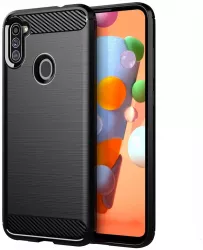 Husa pentru Samsung Galaxy A11 Techsuit Carbon Silicone Black 